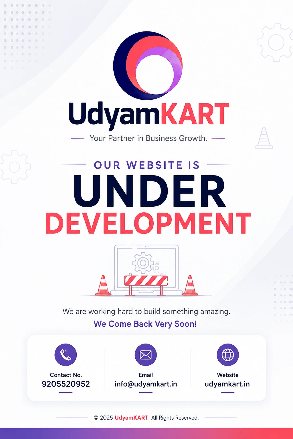 UdyamKART - Under Development. We will come back very soon!